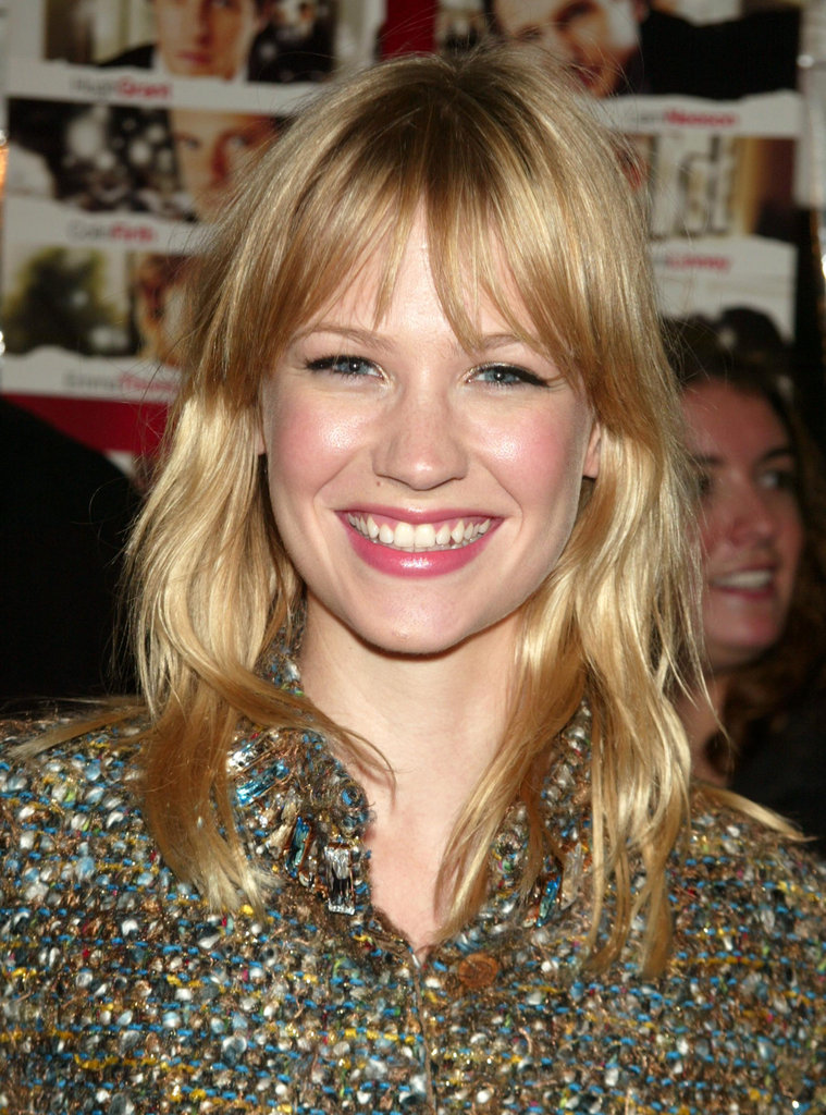 Amid a slew of British actors like Hugh Grant and Emma Thompson, American actress January Jones made an appearance in the 2003 film Love Actually. At the New York premiere, January showed off her signature blond hair with natural waves and bangs, and her makeup was natural with rosy cheeks and a pink pout.
Amid a slew of British actors like Hugh Grant and Emma Thompson, American actress January Jones made an appearance in the 2003 film Love Actually. At the New York premiere, January showed off her signature blond hair with natural waves and bangs, and her makeup was natural with rosy cheeks and a pink pout.
