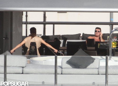 Simon Cowell Lounges Shirtless With His Ex on a Yacht Simon Cowell Lounges Shirtless With His Ex on a Yacht