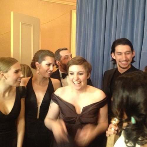 Lena Dunham and the cast of Girls celebrated their Golden Globes win.
Source: Instagram user goldenglobes
Lena Dunham and the cast of Girls celebrated their Golden Globes win.
Source: Instagram user goldenglobes