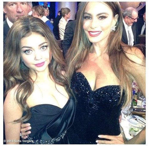 Sofia Vergara and Sarah Hyland posed together in their black gowns.
Source: Sofia Vergara on WhoSay
Sofia Vergara and Sarah Hyland posed together in their black gowns.
Source: Sofia Vergara on WhoSay