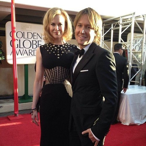 Nicole Kidman and Keith Urban hit the red carpet together in black ensembles.
Source: Instagram user goldenglobes
Nicole Kidman and Keith Urban hit the red carpet together in black ensembles.
Source: Instagram user goldenglobes
