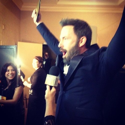Ben Affleck cheered while celebrating his Golden Globe wins.
Source: Instagram user goldenglobes
Ben Affleck cheered while celebrating his Golden Globe wins.
Source: Instagram user goldenglobes
