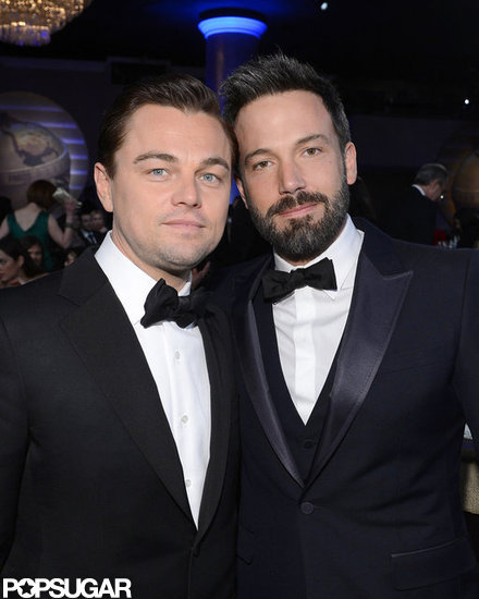 Leonardo DiCaprio and Ben Affleck hung out at the Golden Globe Awards.
Leonardo DiCaprio and Ben Affleck hung out at the Golden Globe Awards.