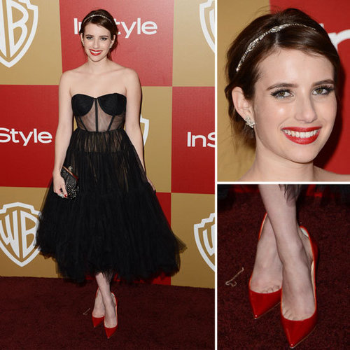 Emma Roberts Golden Globes Party Fashion 2013 Emma Roberts Golden Globes Party Fashion 2013