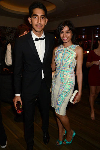 Freida Pinto hit the HBO party in the cutest ultracolorful sheath dress, matching her bright peep-toe pumps to the seafoam embellishments up top.
Freida Pinto hit the HBO party in the cutest ultracolorful sheath dress, matching her bright peep-toe pumps to the seafoam embellishments up top.