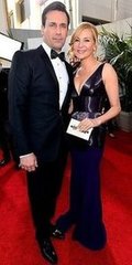 Jon Hamm and Jennifer Westfeldt (2013 Golden Globes Awards)