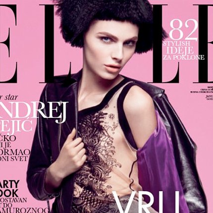 Andrej Pejic Covers Elle Serbia January Issue