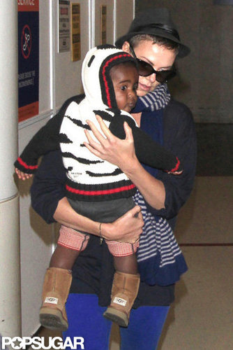 Charlize Theron patted Jackson Theron on the back.
Charlize Theron patted Jackson Theron on the back.