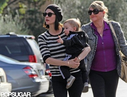 January Jones, baby Xander, and her mother, Karen, went out to eat in LA.
January Jones, baby Xander, and her mother, Karen, went out to eat in LA.