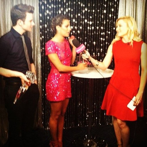 Glee stars Chris Colfer and Lea Michele hung out backstage with PopSugar's Lindsay Miller at the PCAs.
Source: Instagram user PopSugar
Glee stars Chris Colfer and Lea Michele hung out backstage with PopSugar's Lindsay Miller at the PCAs.
Source: Instagram user PopSugar