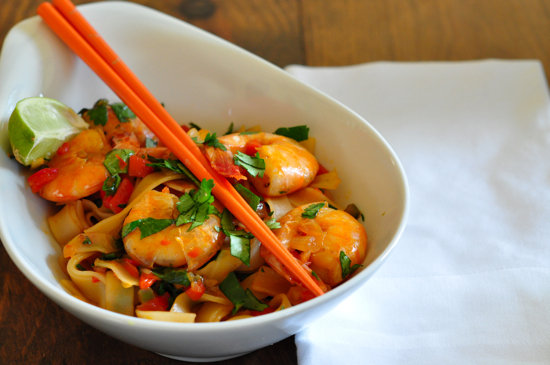 Shrimp Stir-Fry With Rice Noodles Shrimp Stir-Fry With Rice Noodles