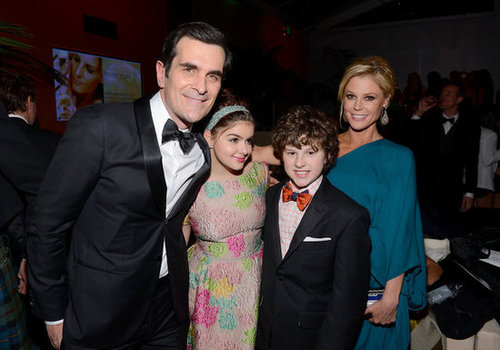 Claire & Hugh Celebrate Homeland at Fox's Bash With the Modern Family Crew Claire & Hugh Celebrate Homeland at Fox's Bash With the Modern Family Crew