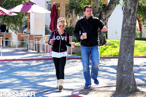 Britney Spears grabbed smoothies for two.
Britney Spears grabbed smoothies for two.