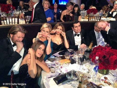The cast of Modern Family didn't take their Golden Globes loss very well.
Source: Sofia Vergara on WhoSay
The cast of Modern Family didn't take their Golden Globes loss very well.
Source: Sofia Vergara on WhoSay