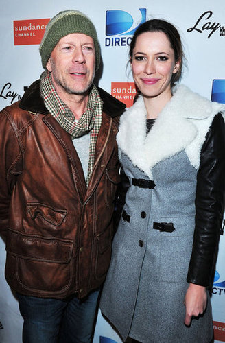 Costars Bruce Willis and Rebecca Hall promoted their film Lay the Favorite at Sundance in 2012.
Costars Bruce Willis and Rebecca Hall promoted their film Lay the Favorite at Sundance in 2012.