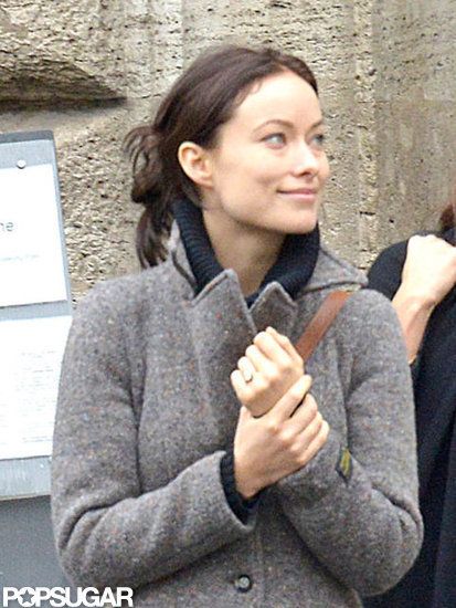 Olivia Wilde showed off her engagement ring in Rome.
Olivia Wilde showed off her engagement ring in Rome.