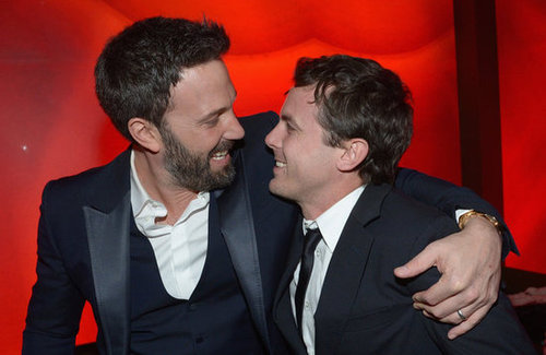 Casey Affleck congratulated Ben Affleck on his Golden Globe wins for Argo.
Casey Affleck congratulated Ben Affleck on his Golden Globe wins for Argo.