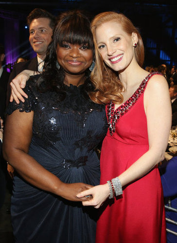 Jessica Chastain and Octavia Spencer had a Help reunion at the Critics' Choice Awards.
Jessica Chastain and Octavia Spencer had a Help reunion at the Critics' Choice Awards.