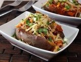 Chili Stuffed Sweet Potatoes