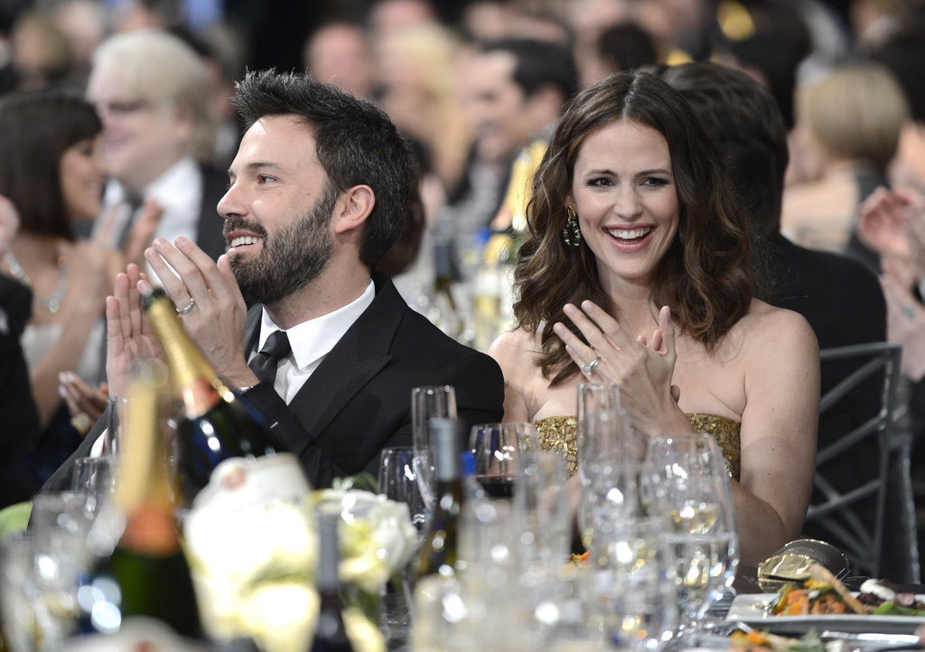 Jennifer Garner and Ben Affleck smiled big in the audience at the SAGs.
Jennifer Garner and Ben Affleck smiled big in the audience at the SAGs.