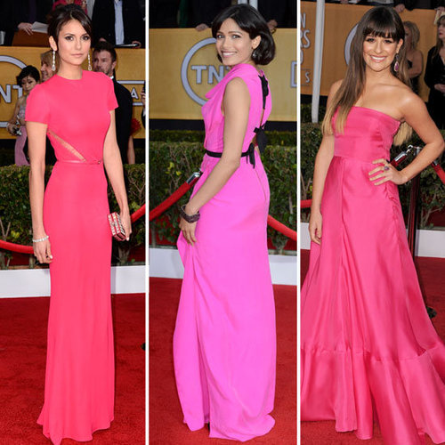 SAG Awards 2013 Red Carpet Pink Dress Trend SAG Awards 2013 Red Carpet Pink Dress Trend