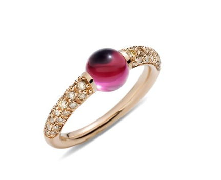 The Pomellato M'ama Non M'ama ring ($3,075) fuses a girlier sentiment with beautiful diamonds and a sleek finish.
The Pomellato M'ama Non M'ama ring ($3,075) fuses a girlier sentiment with beautiful diamonds and a sleek finish.