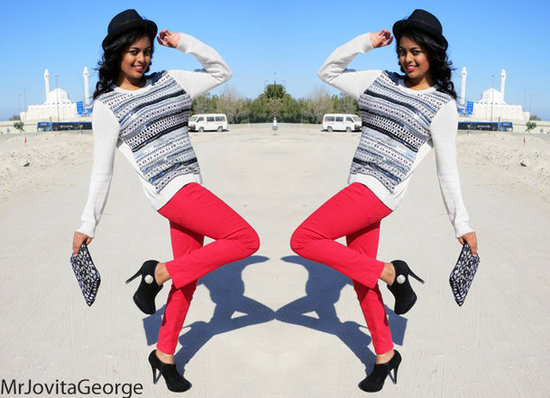 red pants