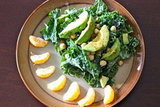 Kale and Chickpea Power Salad with a sweet tahini dressing :) Kale and Chickpea Power Salad with a sweet tahini dressing :)