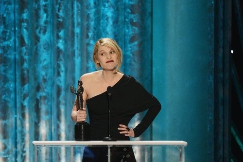 Claire Danes got a few laughs during her acceptance speech for Homeland at the SAG Awards.
Claire Danes got a few laughs during her acceptance speech for Homeland at the SAG Awards.