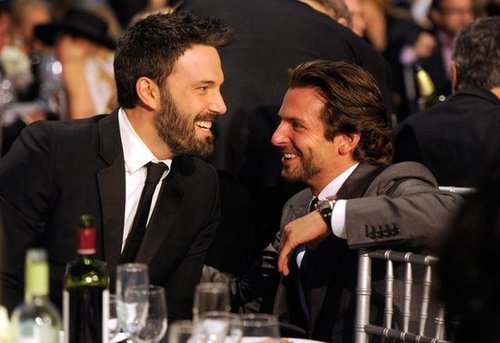 Ben Affleck and Bradley Cooper had something to smile about at the Critics' Choice Awards.
Ben Affleck and Bradley Cooper had something to smile about at the Critics' Choice Awards.