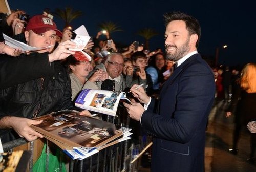 Ben Affleck signed autographs for fans outside the Palm Springs Film Festival.
Ben Affleck signed autographs for fans outside the Palm Springs Film Festival.