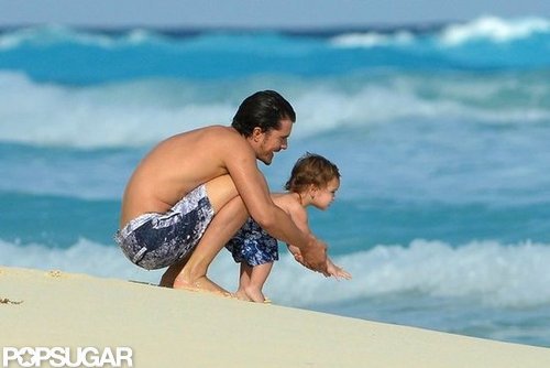 Orlando Bloom and Flynn checked out the water in Mexico.
Orlando Bloom and Flynn checked out the water in Mexico.