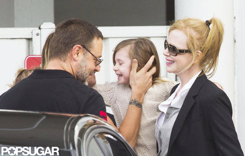 Russell Crowe arrived at an airport in Australia to pick up Nicole Kidman and her kids.
Russell Crowe arrived at an airport in Australia to pick up Nicole Kidman and her kids.