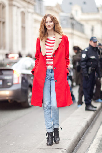 Cheery outerwear (and color-coordinated stripes) made us take notice of this laid-back denim look.
Source: Adam Katz Sinding
Cheery outerwear (and color-coordinated stripes) made us take notice of this laid-back denim look.
Source: Adam Katz Sinding