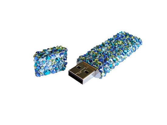 This Crystal Flash Drive ($42) is perfect for the glitzy geek.
This Crystal Flash Drive ($42) is perfect for the glitzy geek.