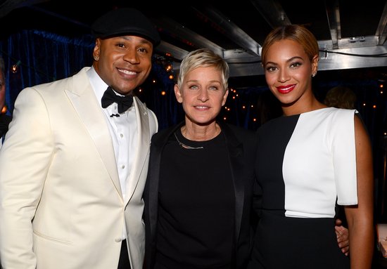 Beyoncé met up with host LL Cool J and Ellen DeGeneres backstage.
Beyoncé met up with host LL Cool J and Ellen DeGeneres backstage.