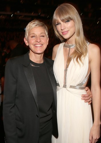 Ellen DeGeneres posed with Taylor Swift at the Grammys.
Ellen DeGeneres posed with Taylor Swift at the Grammys.