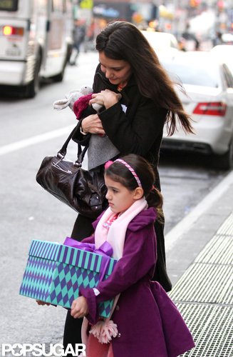 Katie Holmes and Suri Go Out Bearing Gifts in NYC Katie Holmes and Suri Go Out Bearing Gifts in NYC