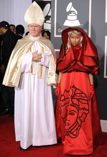 Nicki Minaj made a statement with her daring 2012 red carpet arrival.
Nicki Minaj made a statement with her daring 2012 red carpet arrival.