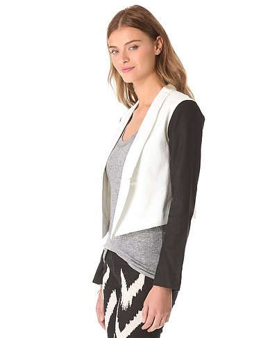 BB Dakota's Alton cropped jacket ($98) is a chic take on black and white.
BB Dakota's Alton cropped jacket ($98) is a chic take on black and white.