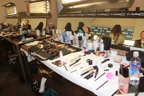 This is a view from the backstage makeup area where the MAC artistry team worked their magic on the models.
This is a view from the backstage makeup area where the MAC artistry team worked their magic on the models.