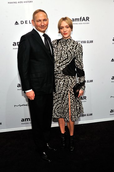John Demsey and Chloë Sevigny smiled at the amfAR gala in NYC.
John Demsey and Chloë Sevigny smiled at the amfAR gala in NYC.