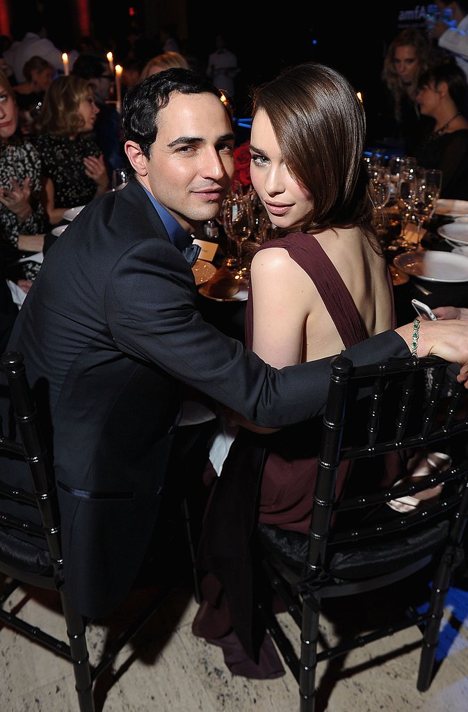 Emilia Clarke got cozy with Zac Posen inside the amfAR Gala on Wednesday night.
Emilia Clarke got cozy with Zac Posen inside the amfAR Gala on Wednesday night.