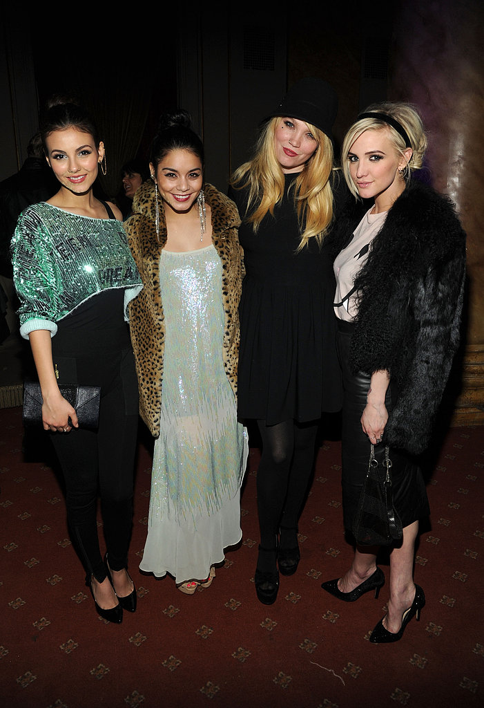 Victoria Justice, Vanessa Hudgens, and Ashlee Simpson posed with designer Kim Gordon at the Wildfox Fall presentation on Wednesday.
Victoria Justice, Vanessa Hudgens, and Ashlee Simpson posed with designer Kim Gordon at the Wildfox Fall presentation on Wednesday.