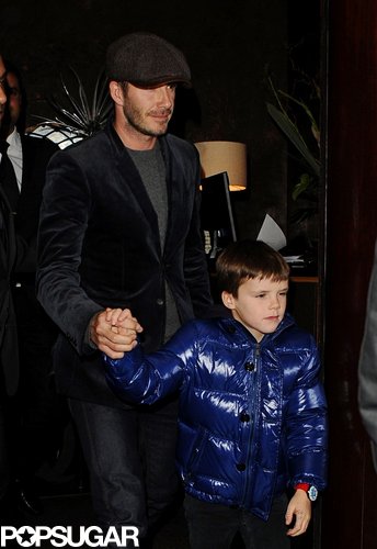 In February, Cruz held on to dad David Beckham in London after a dinner with friends.
In February, Cruz held on to dad David Beckham in London after a dinner with friends.