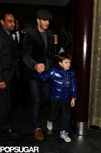 David Takes a Trench-Wearing Romeo to Dinner With Brooklyn and Cruz David Takes a Trench-Wearing Romeo to Dinner With Brooklyn and Cruz