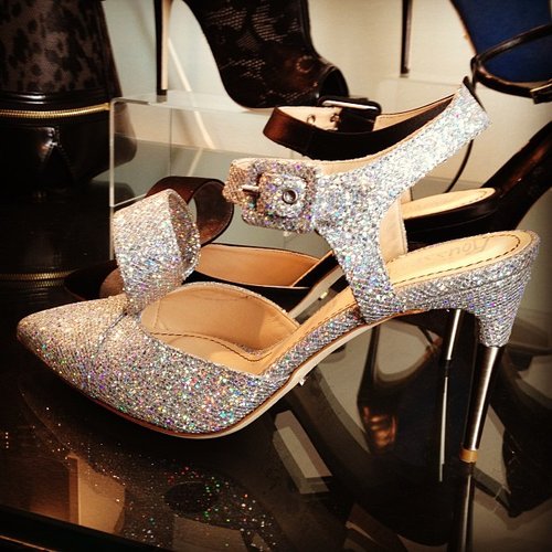 The sparkling footwear from Jerome Rousseau.
The sparkling footwear from Jerome Rousseau.