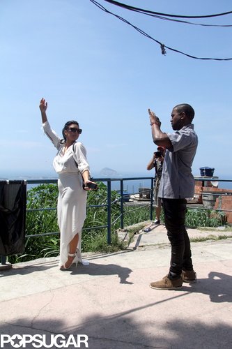 Kim Kardashian posed while Kanye West snapped pictures of her in Brazil.
Kim Kardashian posed while Kanye West snapped pictures of her in Brazil.