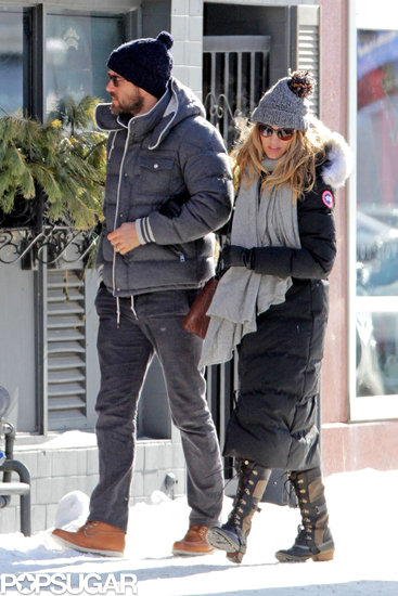 Blake Lively wore a warm parka and snow boots.
Blake Lively wore a warm parka and snow boots.