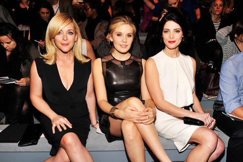 Jane Krakowski, Maggie Grace, and Ashley Green shared the front row at Kaufman Franco on Monday.
Jane Krakowski, Maggie Grace, and Ashley Green shared the front row at Kaufman Franco on Monday.